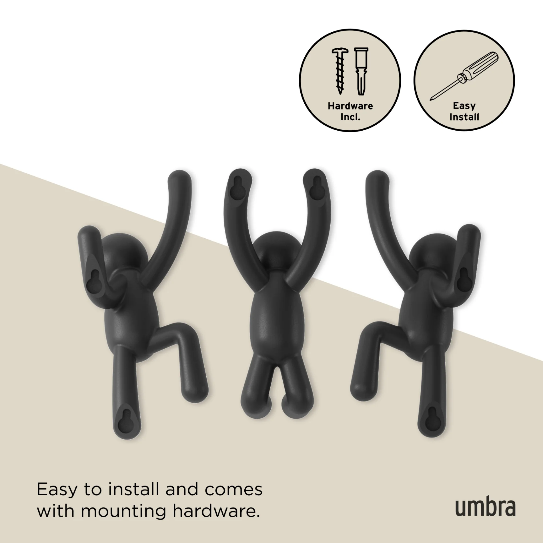 Buddy Wall Hooks, Set of 3 - Image 4