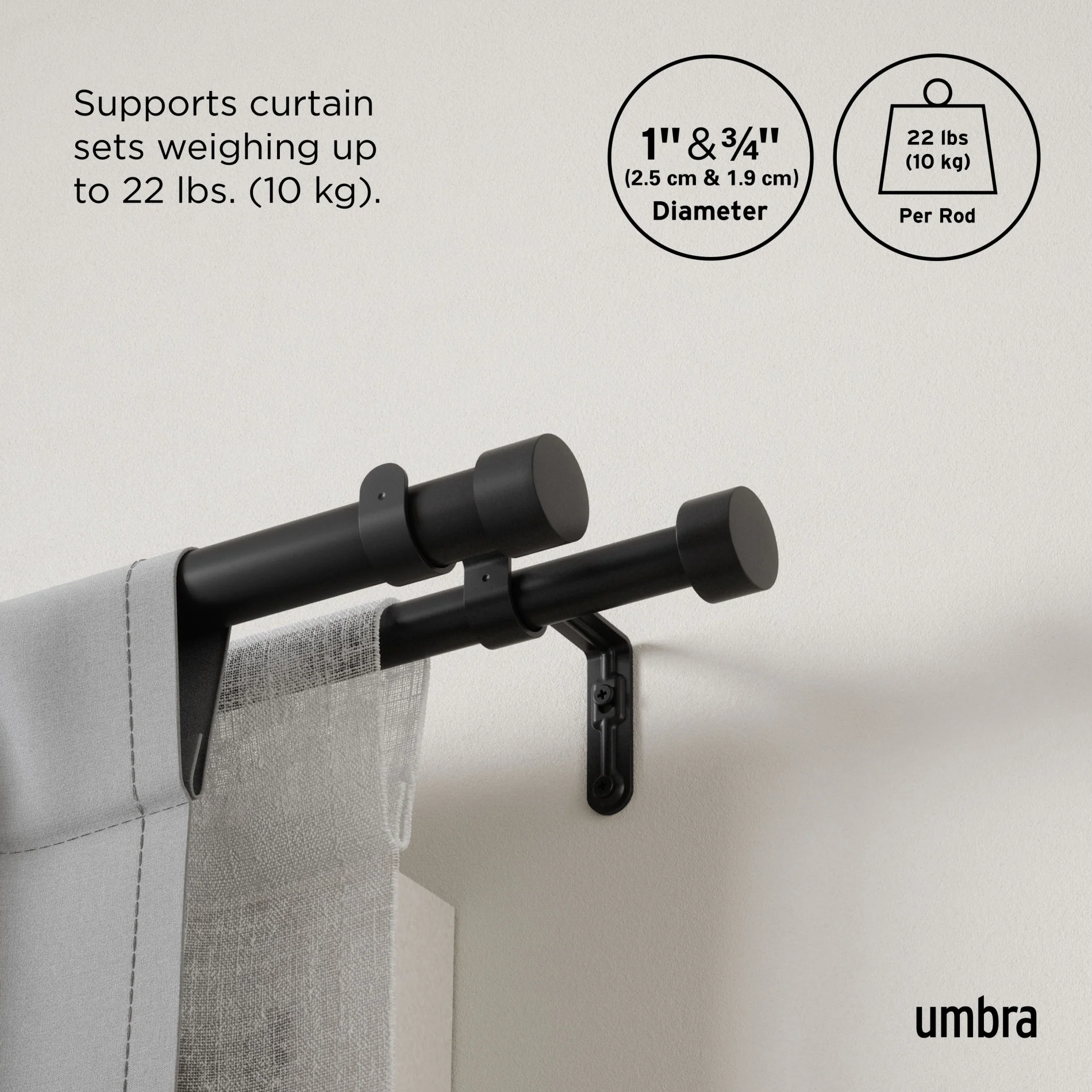 Cappa Double Curtain Rod - Image 18