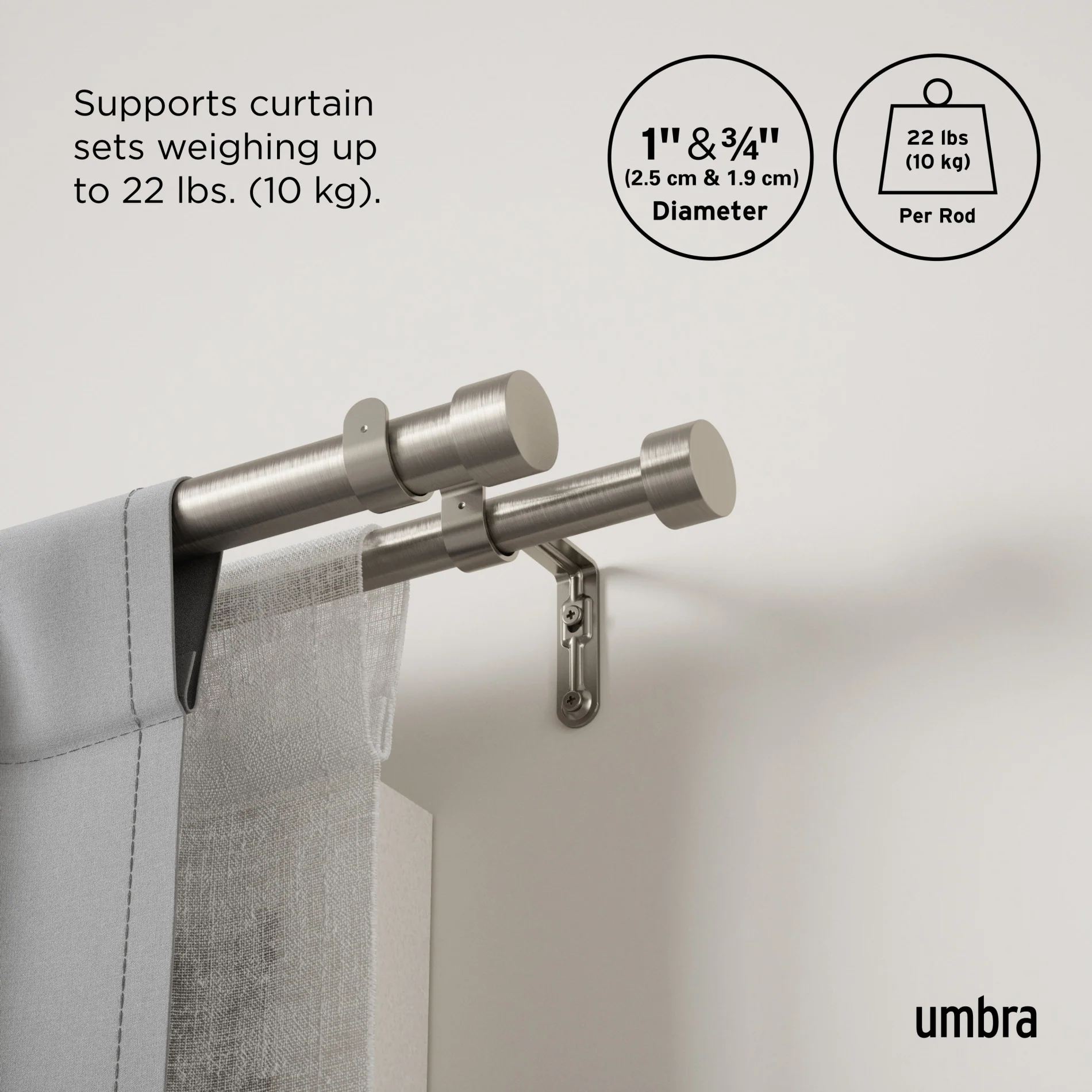 Cappa Double Curtain Rod - Image 30