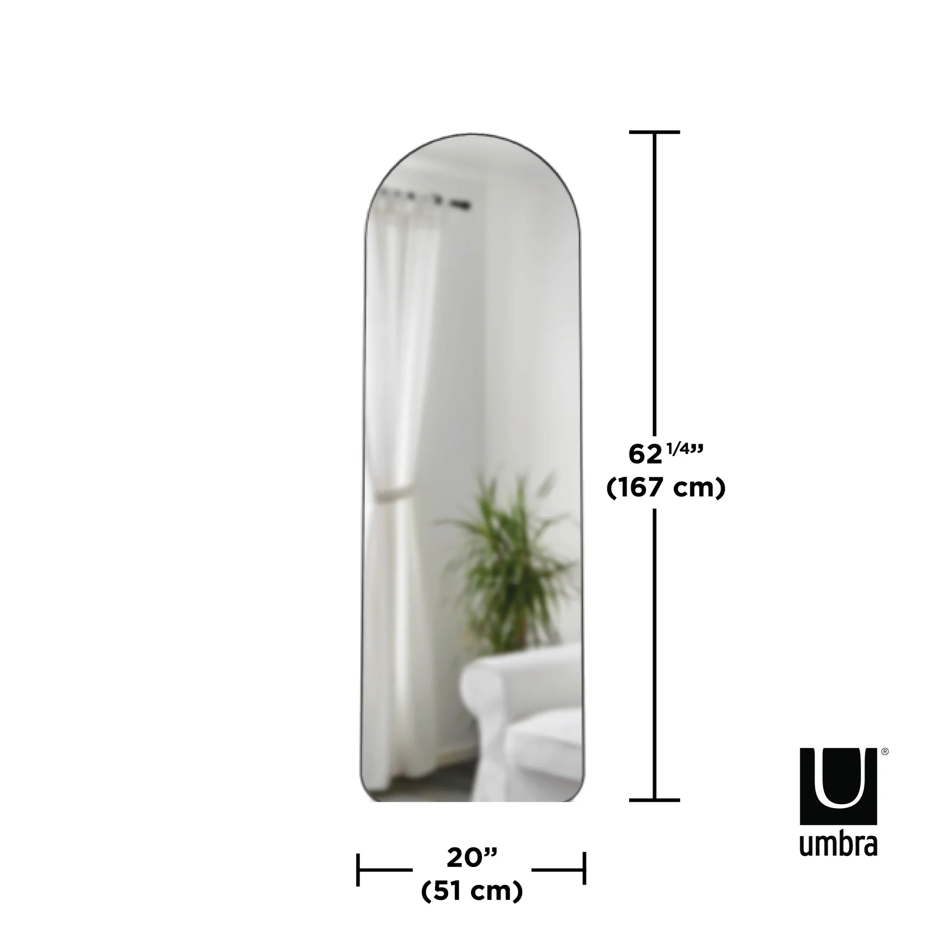 Hubba Arched Leaning & Wall Mirror - Image 7