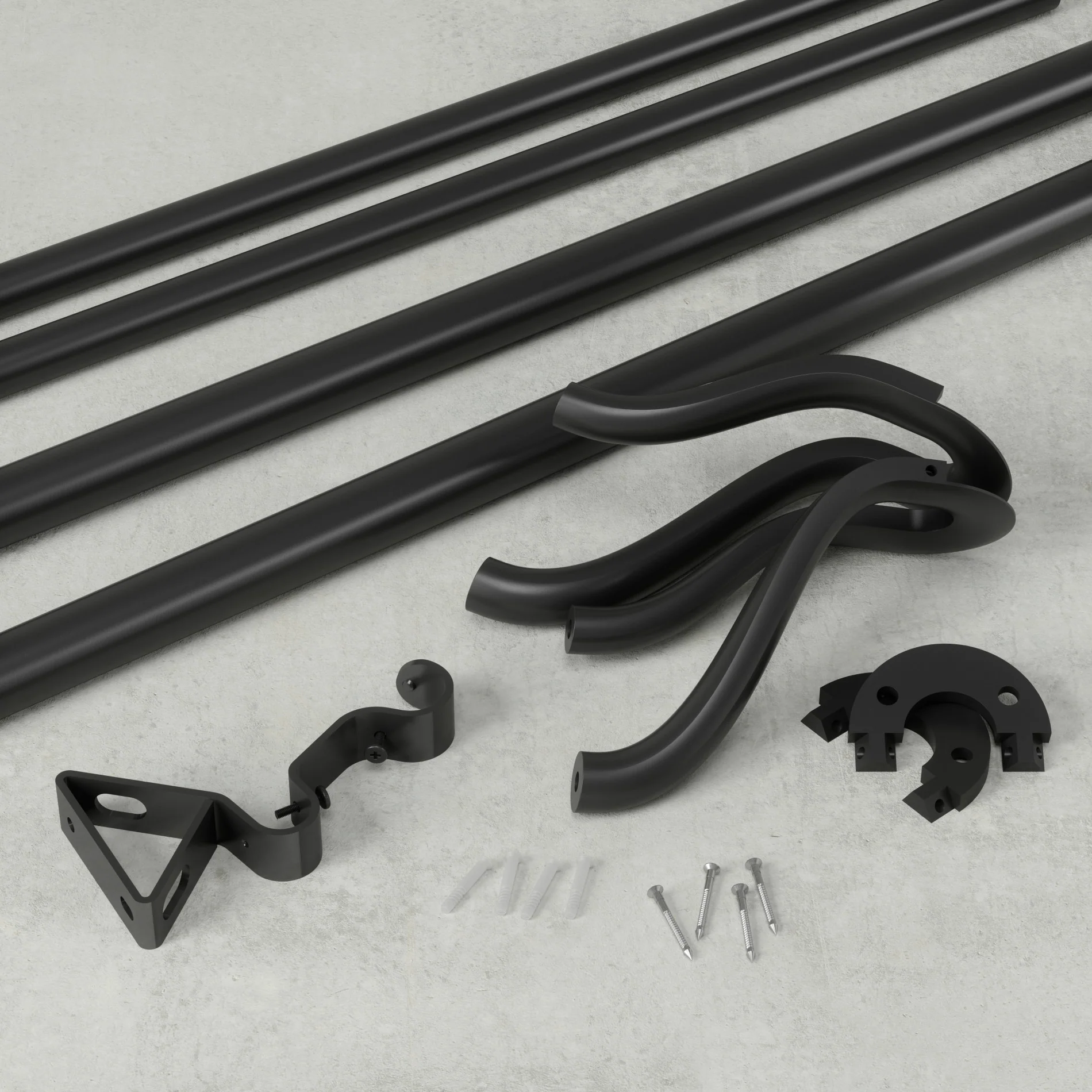 Midnight Blackout Double Curtain Rod - Image 4
