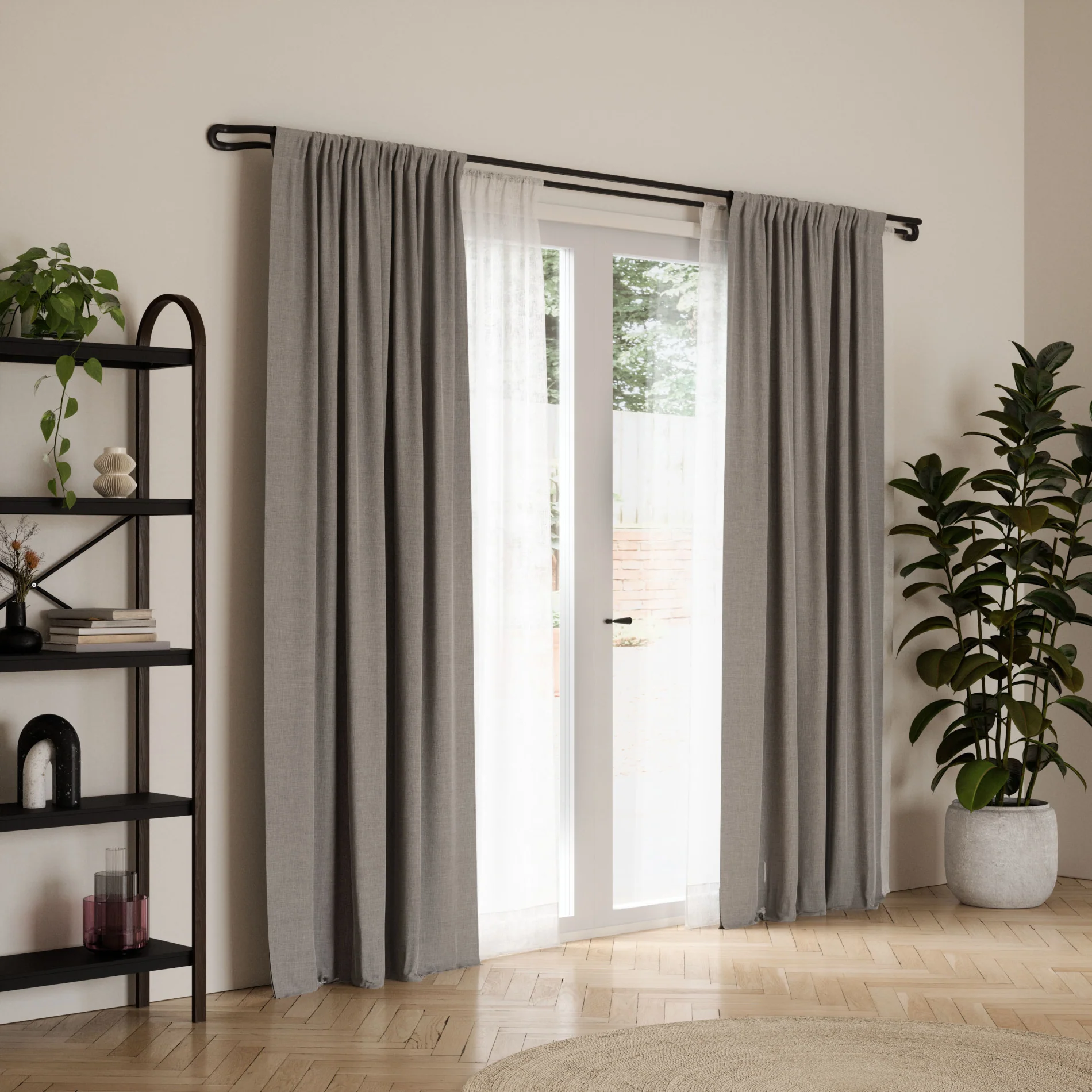 Midnight Blackout Double Curtain Rod - Image 5