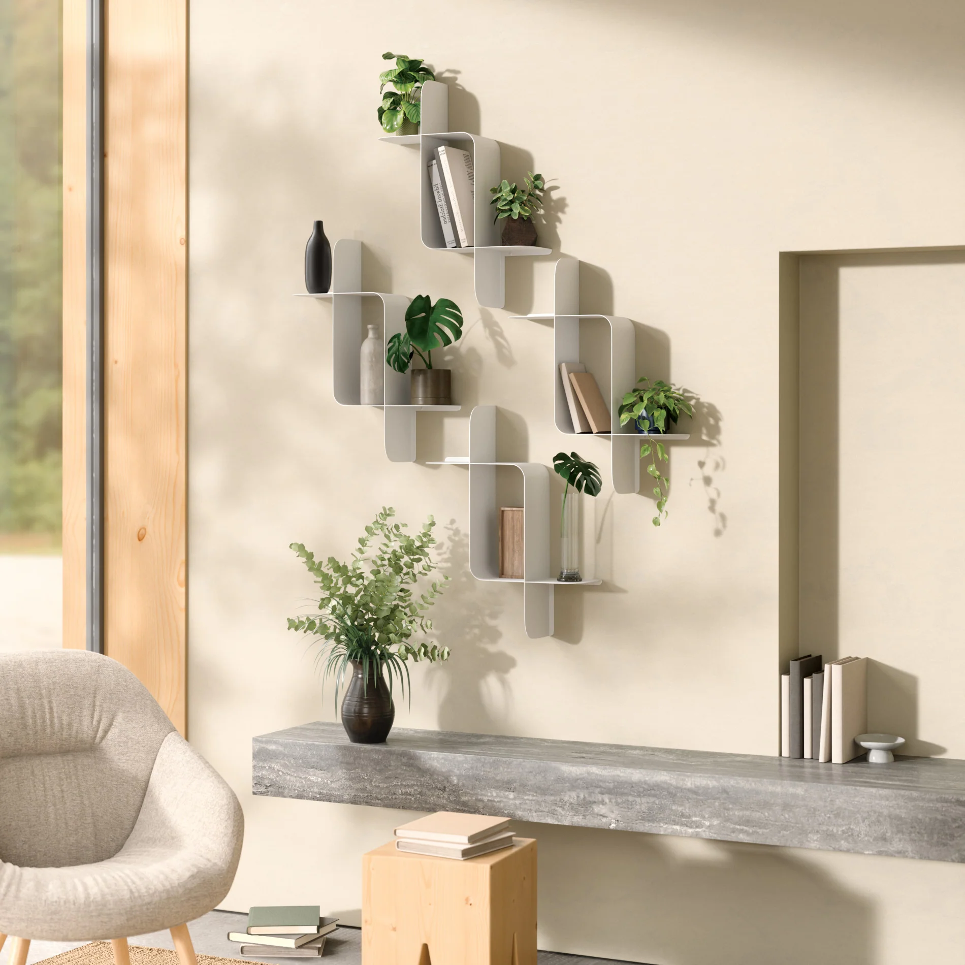 Montage Metal Wall Shelves, Set of 2 - Image 10