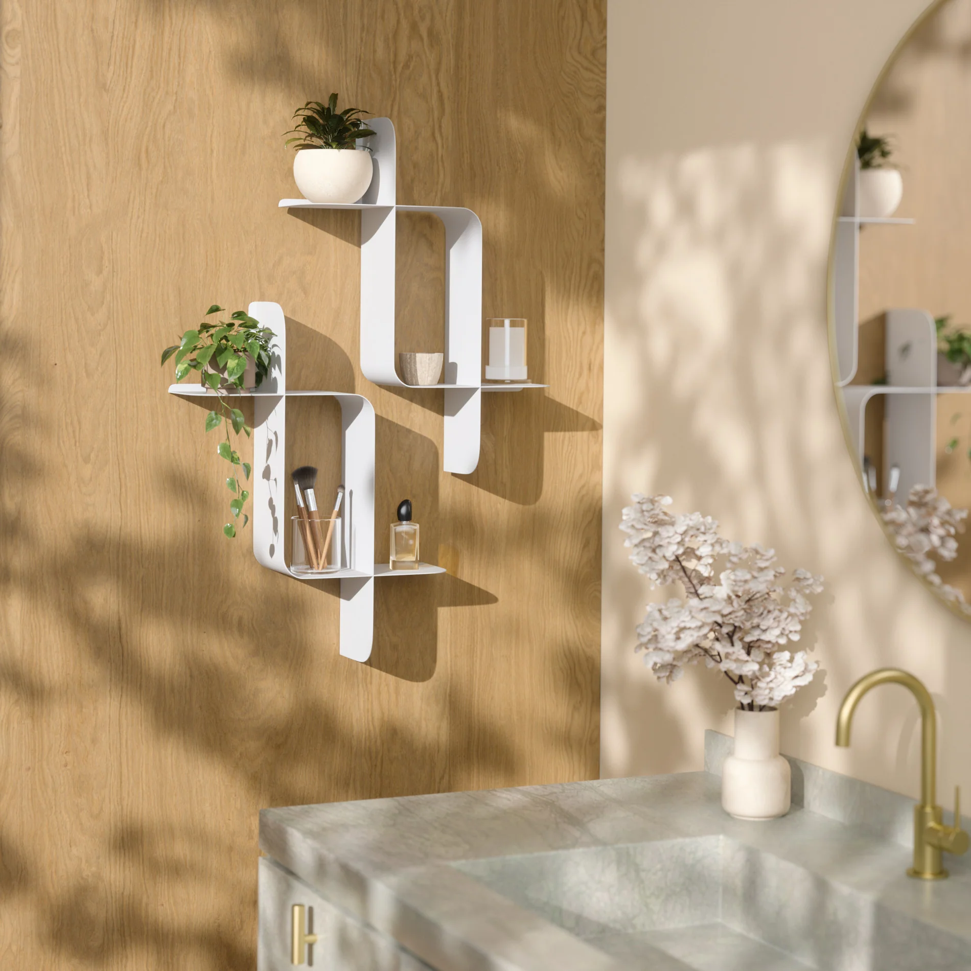 Montage Metal Wall Shelves, Set of 2 - Image 11