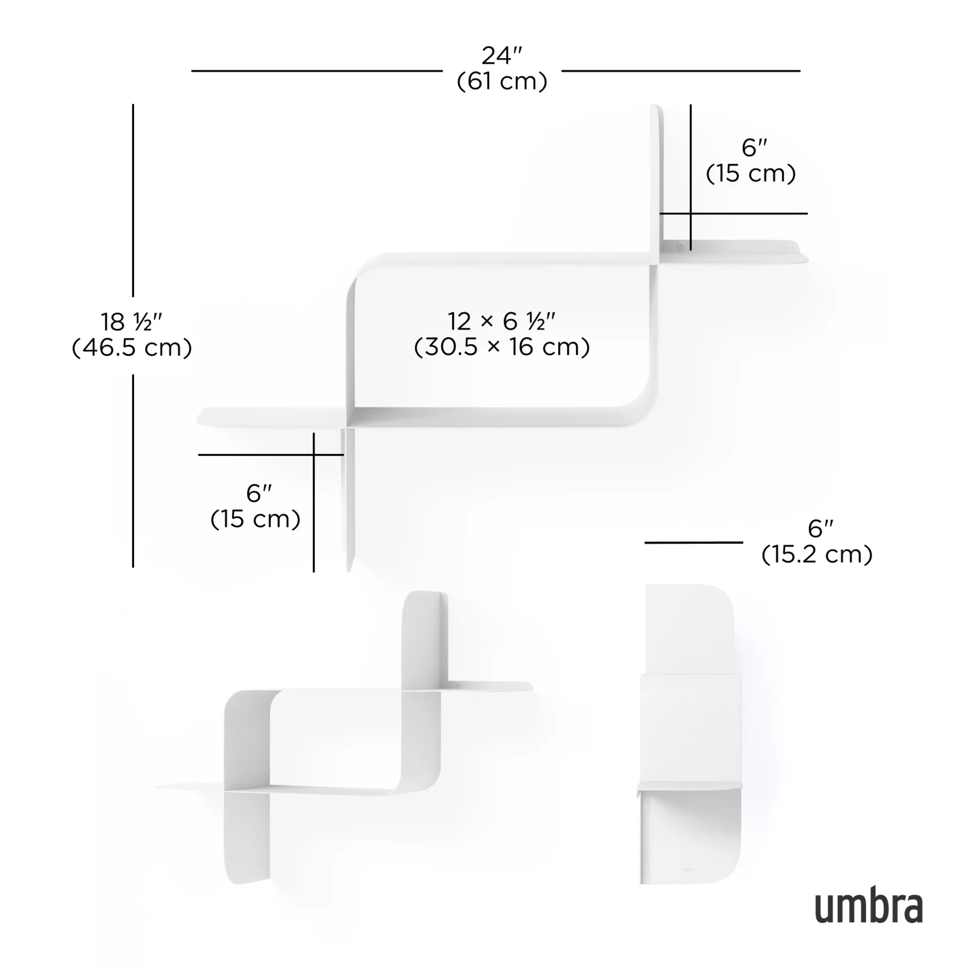 Montage Metal Wall Shelves, Set of 2 - Image 16