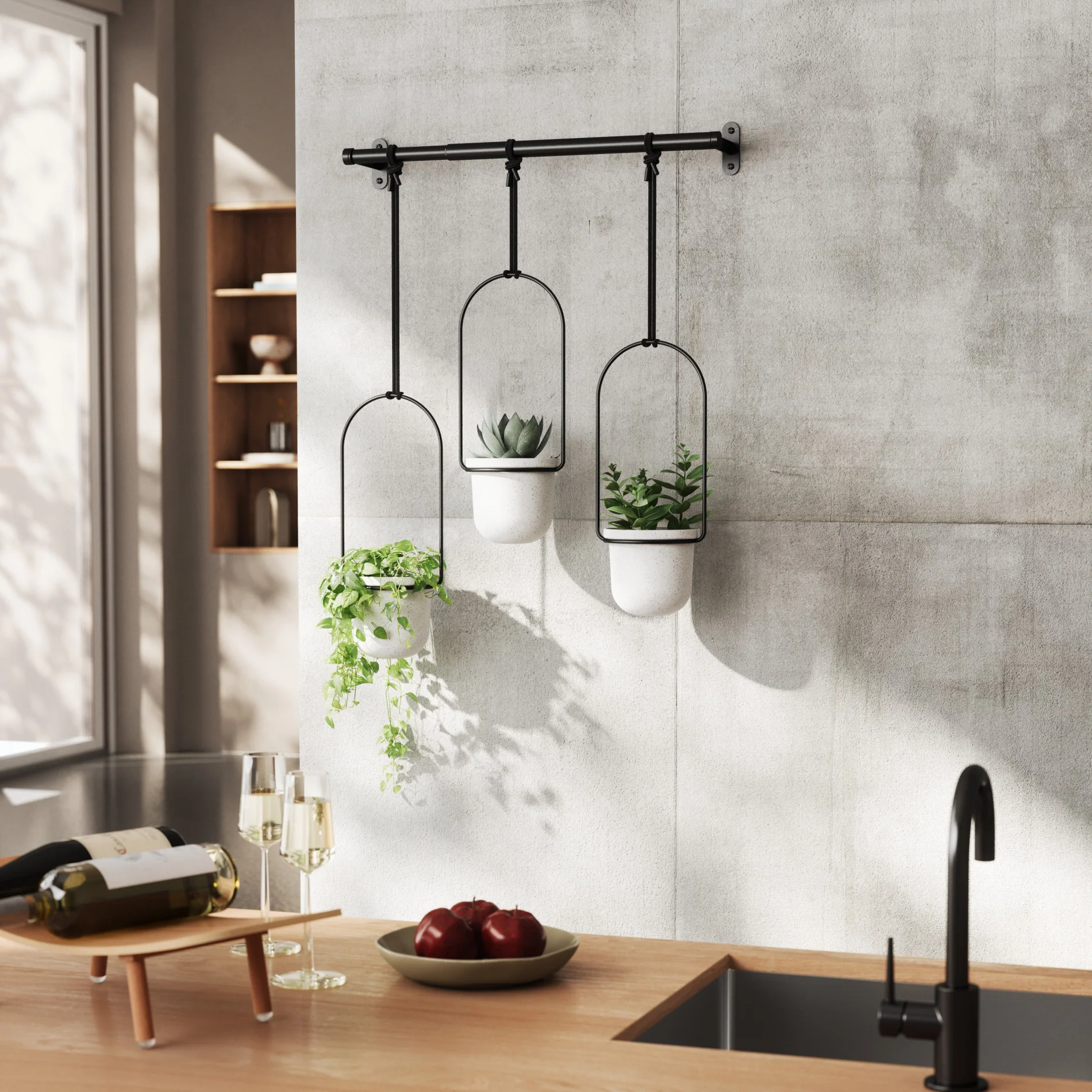 Triflora Hanging Planters, Set of 3 - Image 3