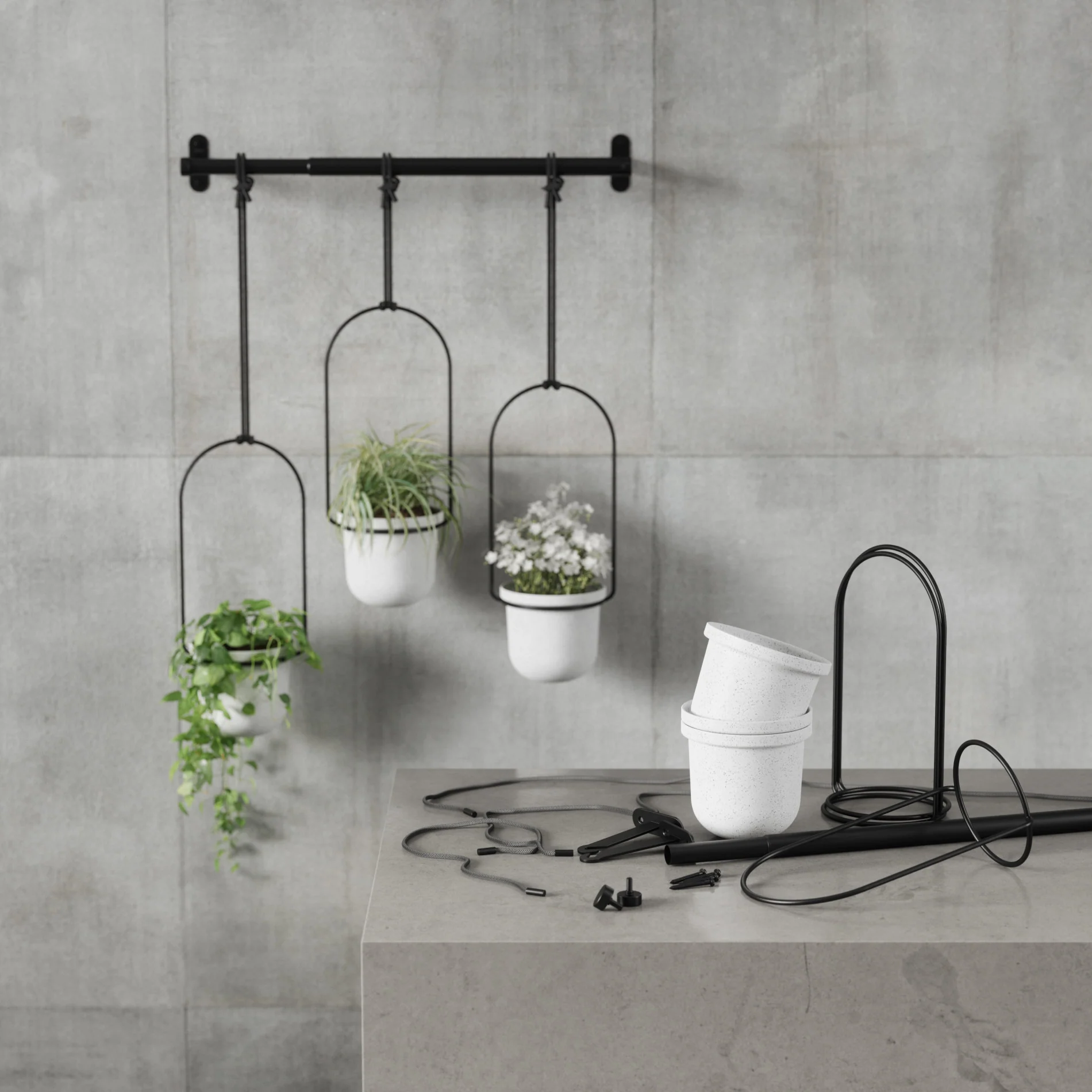 Triflora Hanging Planters, Set of 3 - Image 5