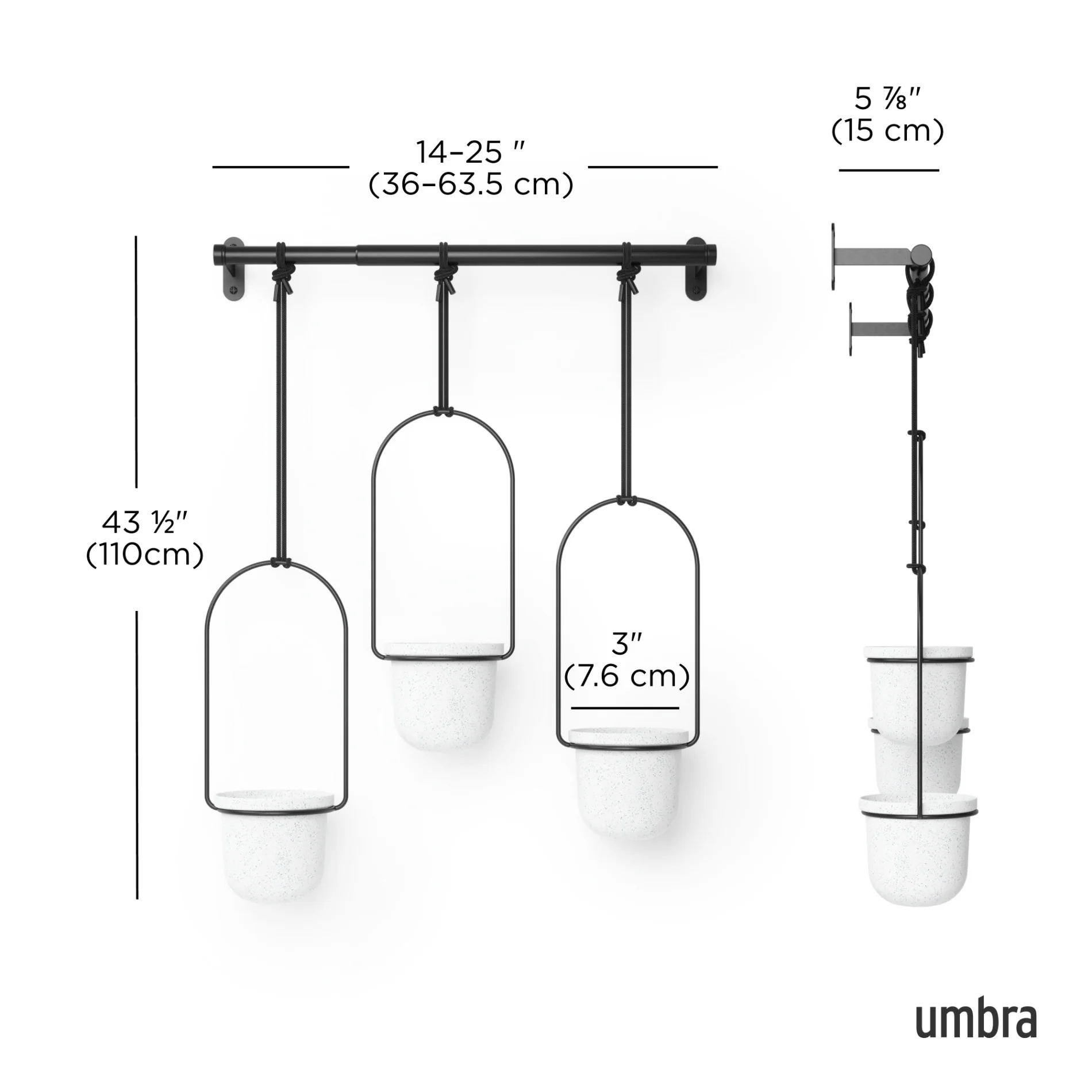 Triflora Hanging Planters, Set of 3 - Image 9