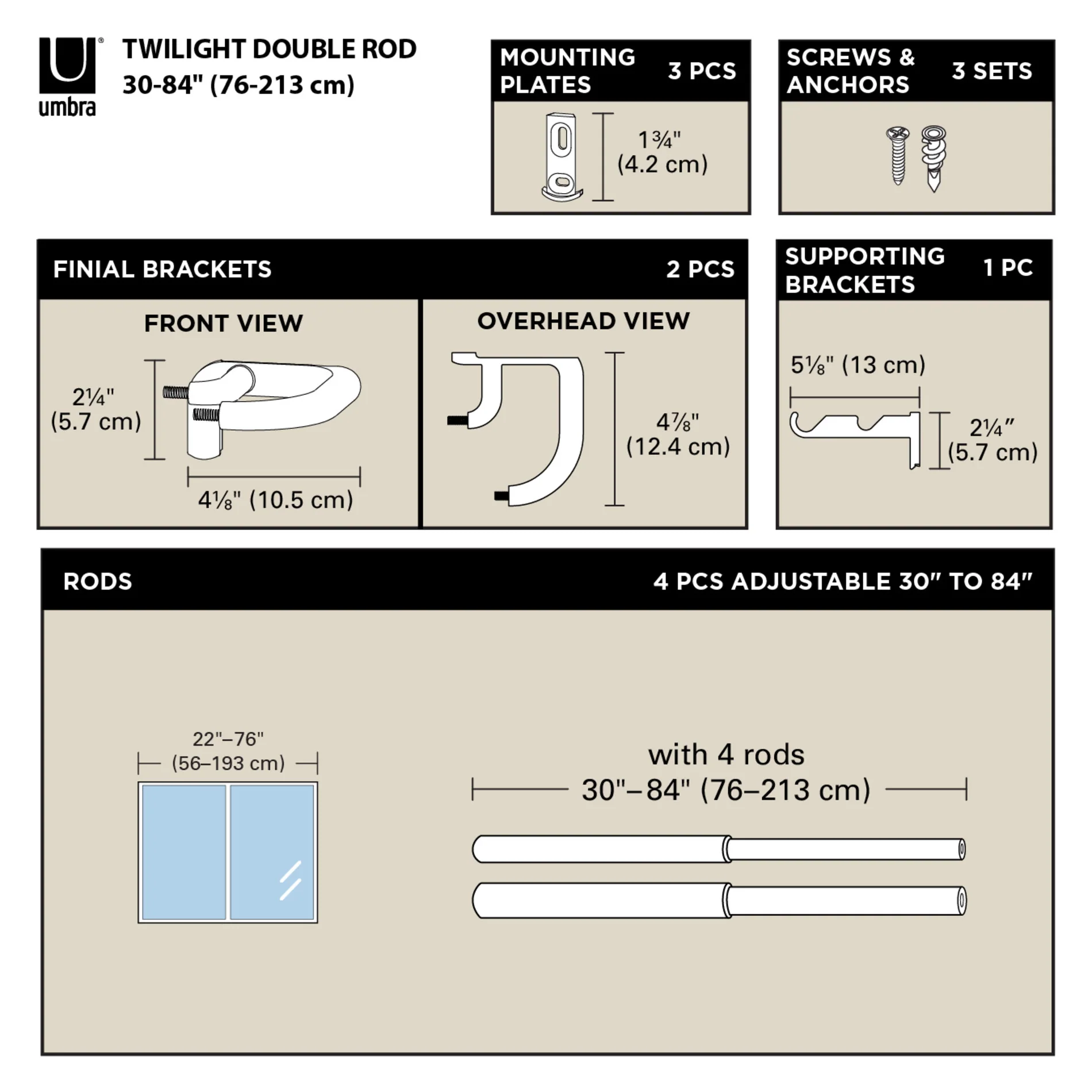 Twilight Double Blackout Curtain Rod - Image 25
