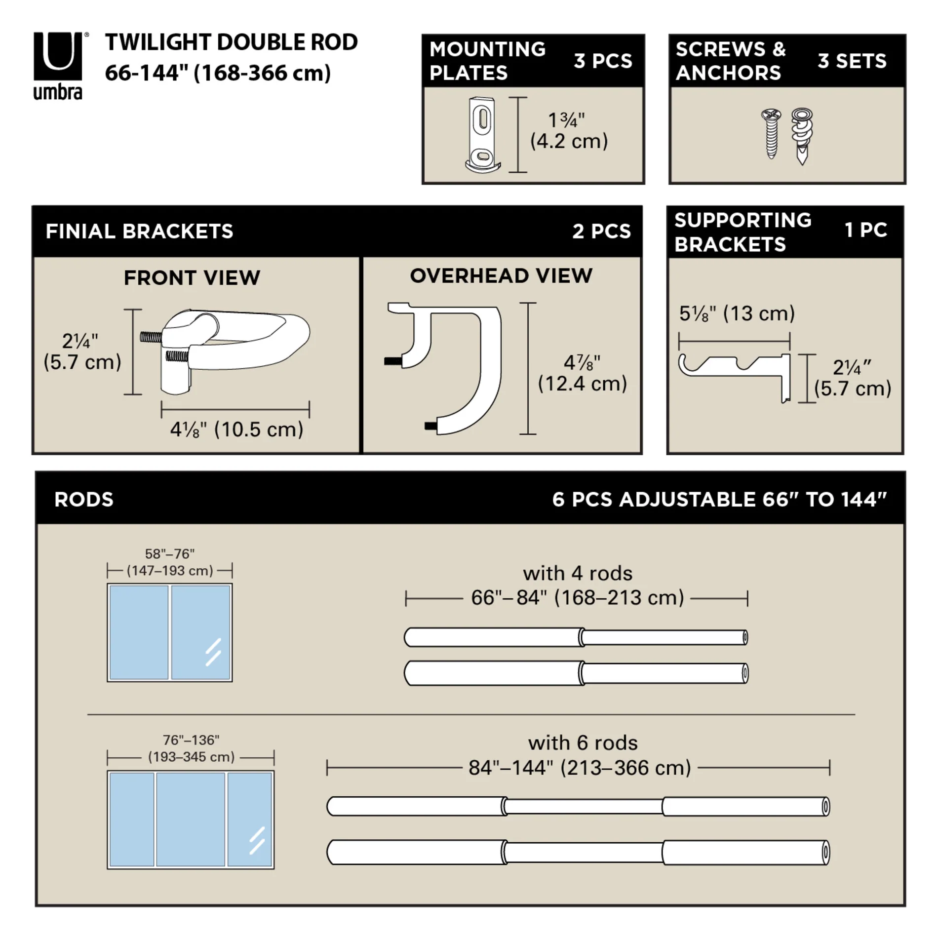 Twilight Double Blackout Curtain Rod - Image 33