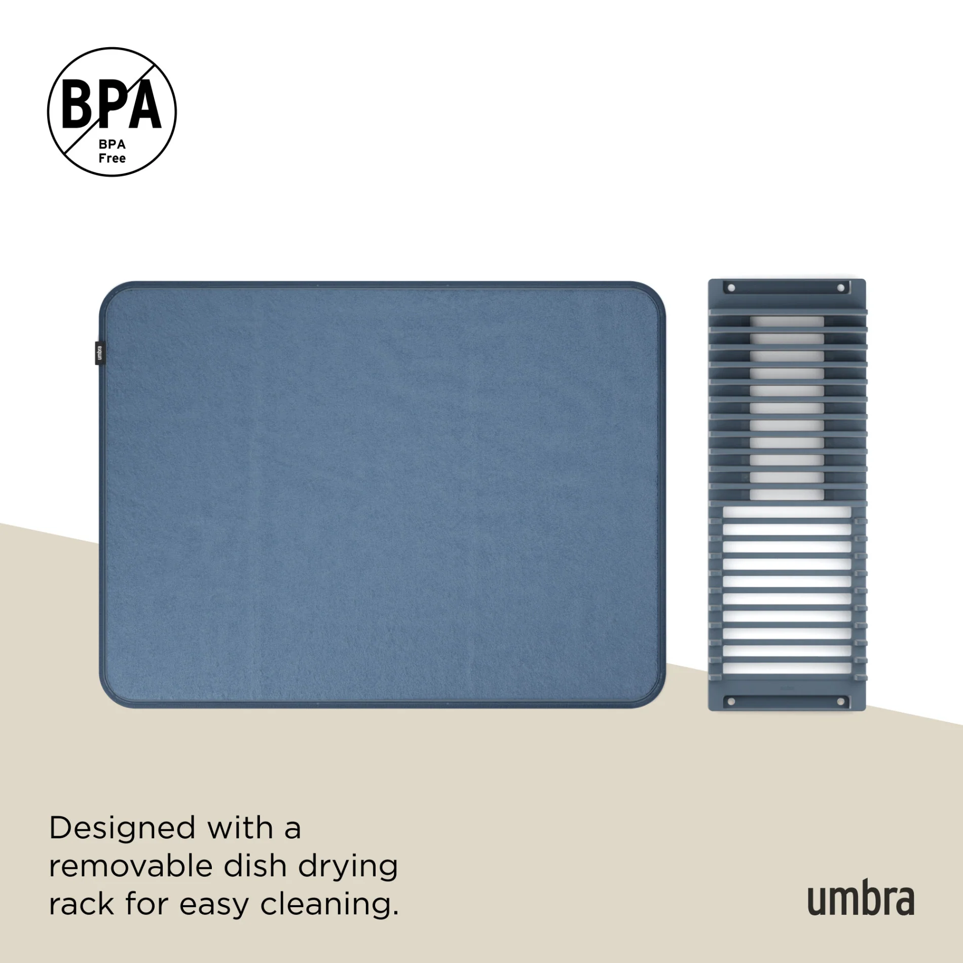 UDry Dish Drying Rack with Mat - Image 18